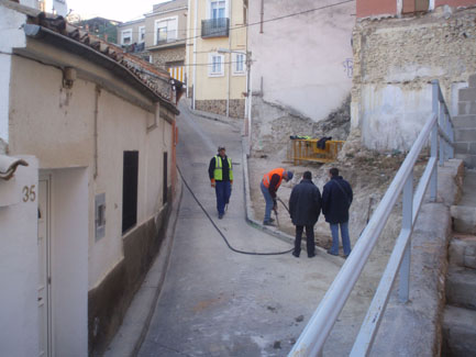 Comienzan las obras de urbanización y ampliación de la calle Tiradores A