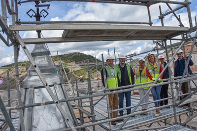 A punto de finalizar la primera fase de las obras de la torre de la Iglesia de El Salvador