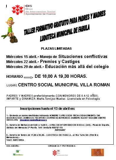 Abierto el plazo para participar en las sesiones de ‘Formación de Padres y Madres 2015’