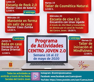 El Centro Joven programa un encuentro con el actor Unax Ugalde y actividades de música, danza oriental, zumba y bienestar