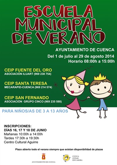 La Escuela Municipal de Verano arranca con 147 alumnos, 20 de ellos becados por el Ayuntamiento de Cuenca 
