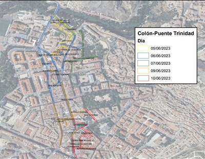 La limpieza intensiva implica restricciones de aparcamiento en la zona centro hasta Puente de la Trinidad 
