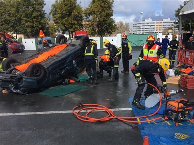 Seis bomberos de Cuenca participan en el I Encuentro Formativo de Rescates en Accidentes de Tráfico en Córdoba 