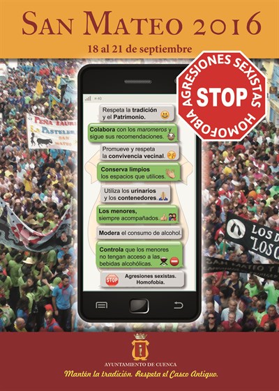 El Ayuntamiento añadirá mensajes contra las agresiones sexuales y homófobas a la campaña cívica anual de las Fiestas de San Mateo