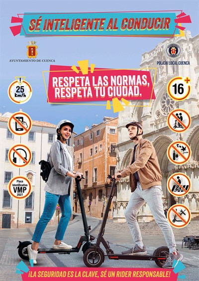 El Ayuntamiento de Cuenca inicia una campaña junto a Policía Local para informar sobre el uso de los Vehículos de Movilidad Personal