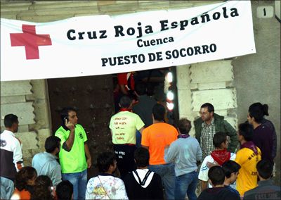 El puesto de socorro instalado en el Ayuntamiento realiza 26 atenciones por heridos leves en la tarde del sábado y 2 en la vaquilla infantil 