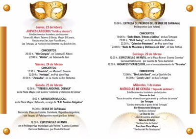 Espectáculos de animación, música, gastronomía, y desfile de disfraces, entre las actividades programadas para este Carnaval 2017 