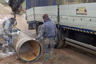 Reparada una importante avería en la canalización para el abastecimiento de agua de la ciudad