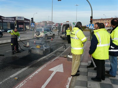 Hoy finaliza la experiencia piloto de bacheado en la Ronda Oeste 