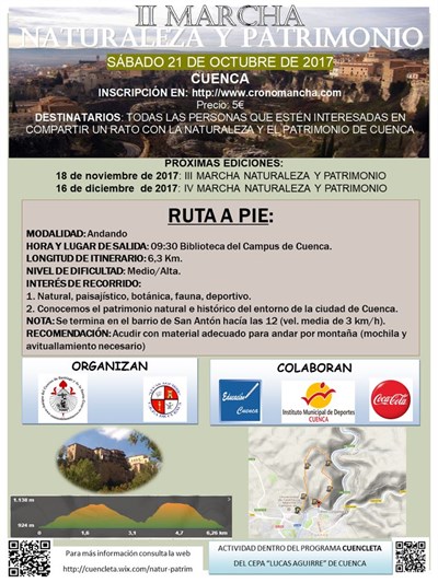 La II Marcha Naturaleza y Patrimonio recorrerá el próximo sábado una ruta de interés deportivo y paisajístico