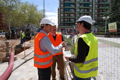 Las obras de reparación del gran socavón de Hermanos Becerril acaban el lunes 