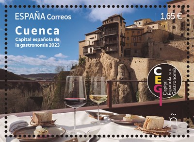 El sello de Correos de Cuenca como Capital Española de la Gastronomía se emitirá este jueves 16 de marzo