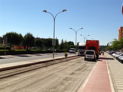 La próxima semana se asfaltará la Avda. del Ferrocarril y se repararán las juntas de dilación del puente de la A-40