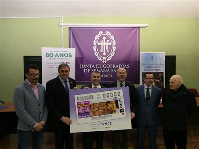 Ángel Mariscal agradece a la ONCE que dedique un cupón a la Hermandad de la Negación de San Pedro