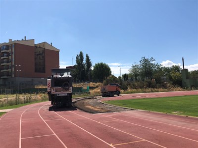 En marcha las obras de la pista de atletismo del Luis Ocaña