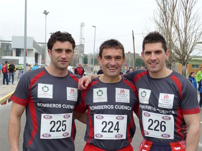 Gran actuación de tres bomberos del Parque Municipal en la VIII Carrera Nacional  disputada en Talavera