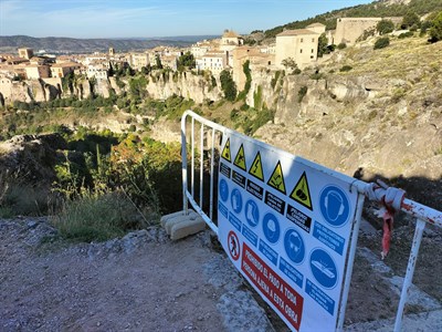 Cortado el Sendero del Hocino de Federico Muelas por las obras de acondicionamiento de senderos en las Hoces