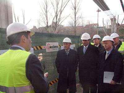 La pasarela peatonal sobre el Júcar que unirá el centro con la zona de los institutos se encuentra al 80% de su ejecución