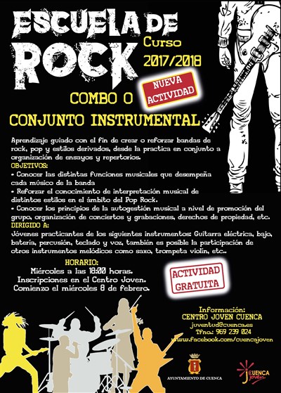 La Escuela de Rock abre sus puertas el ocho de febrero en el Centro Joven