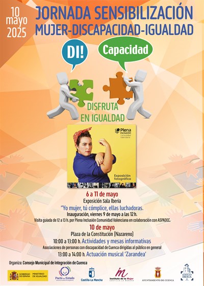 Una exposición y mesas informativas con talleres conforman la jornada sobre mujer y discapacidad que organiza el Consejo Municipal de Integración de Cuenca