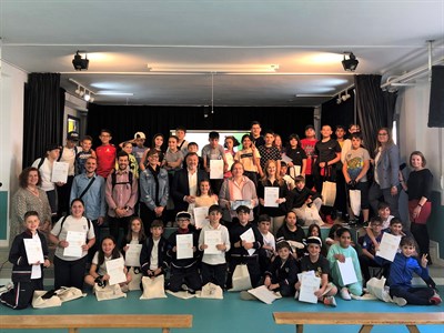 El alcalde recibe a los alumnos de los colegios de Cuenca y Baeza ganadores del proyecto ‘Aula Patrimonio’