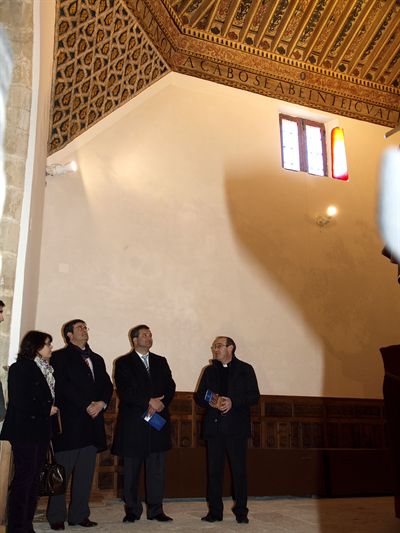 Restaurado el artesonado de la capilla de San Marcos de la iglesia de San Pedro