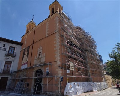 Las obras de restauración de la Virgen de la Luz, con una inversión de 370.000 euros, avanzan ya a pleno rendimiento