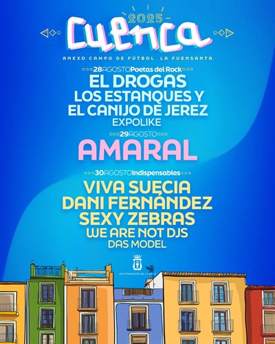 Dani Fernández, Amaral, Viva Suecia y El Drogas, entre los artistas que actuarán en Cuenca en San Julián 2025