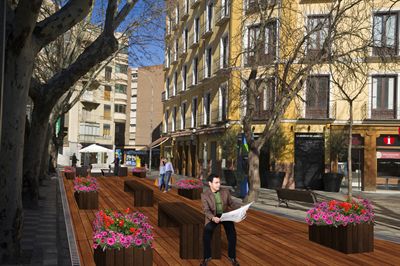 Avanzan los trabajos de peatonalización de Carretería